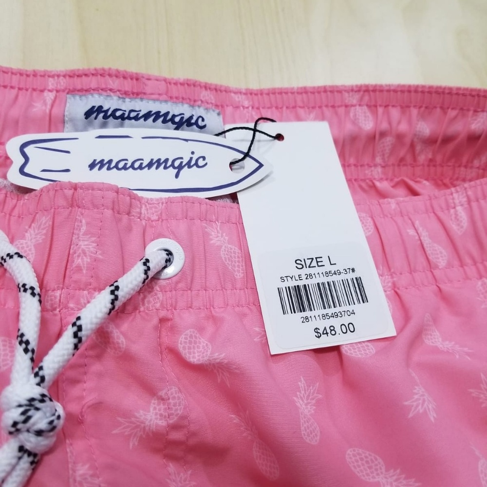 MaaMgic Men's Short Swim Trunks with Mesh Lining